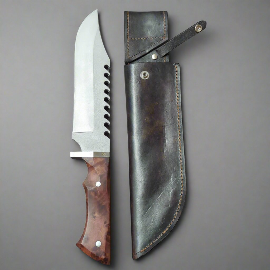 Bowie knife with its sheath