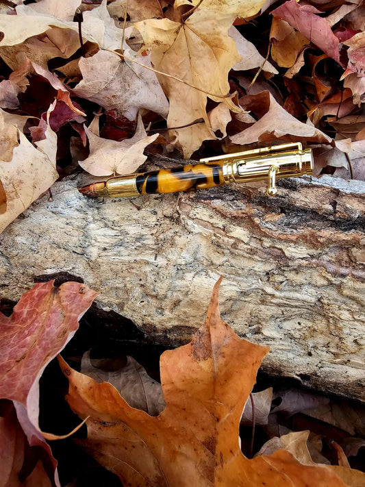 {⭐⭐⭐⭐⭐} Flash Sale - Hand-Crafted Yellow Bolt Action Pen - 1 IN STOCK!