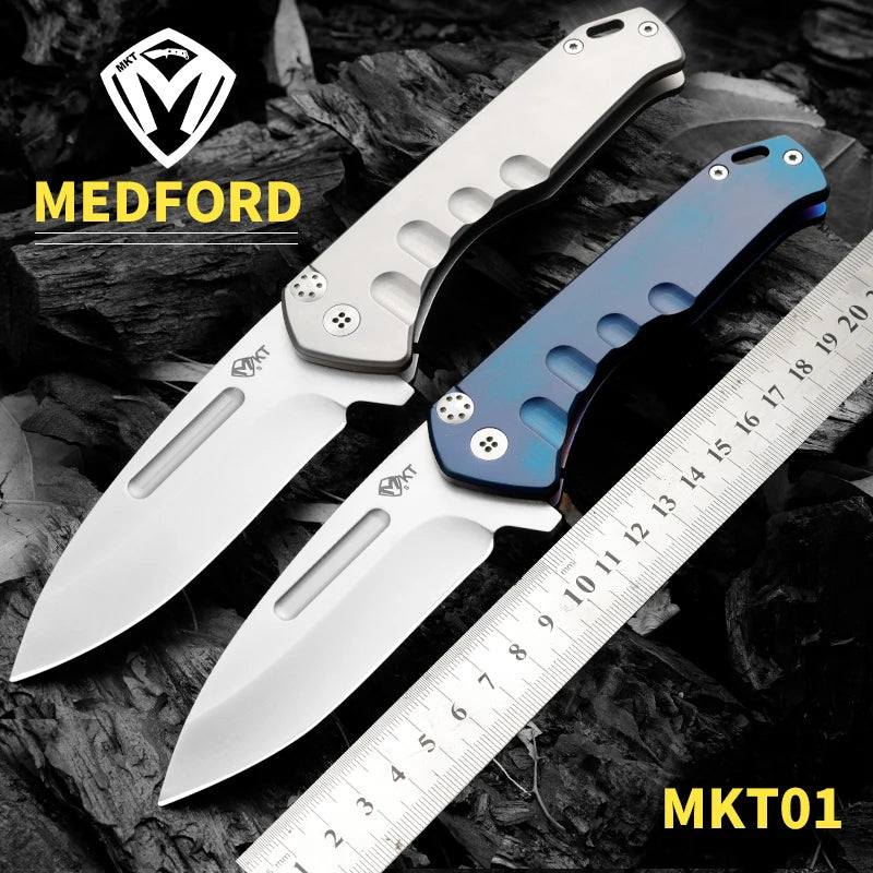 MEDFODR Outdoor Knife: D2 Steel Folding Knife for Fishing, Camping, and Emergencies