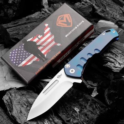 MEDFODR Outdoor Knife: D2 Steel Folding Knife for Fishing, Camping, and Emergencies