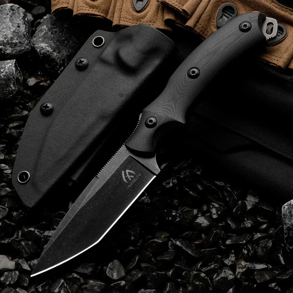 HUANGFU High-Quality D2 Steel Fixed Blade Outdoor Knife