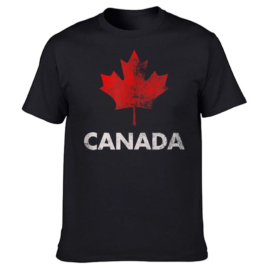 Vintage Canadian Flag T-Shirt: Summer Casual Streetwear