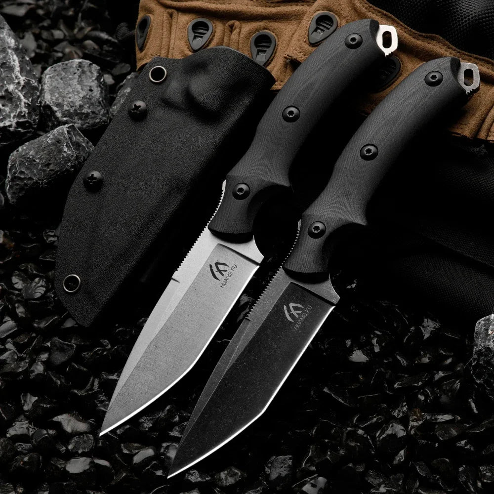 HUANGFU High-Quality D2 Steel Fixed Blade Outdoor Knife