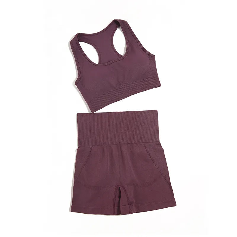 Seamless Elegance: Elevate your yoga journey with these chic 2/3pcs sets. Comfort meets style for the ultimate workout