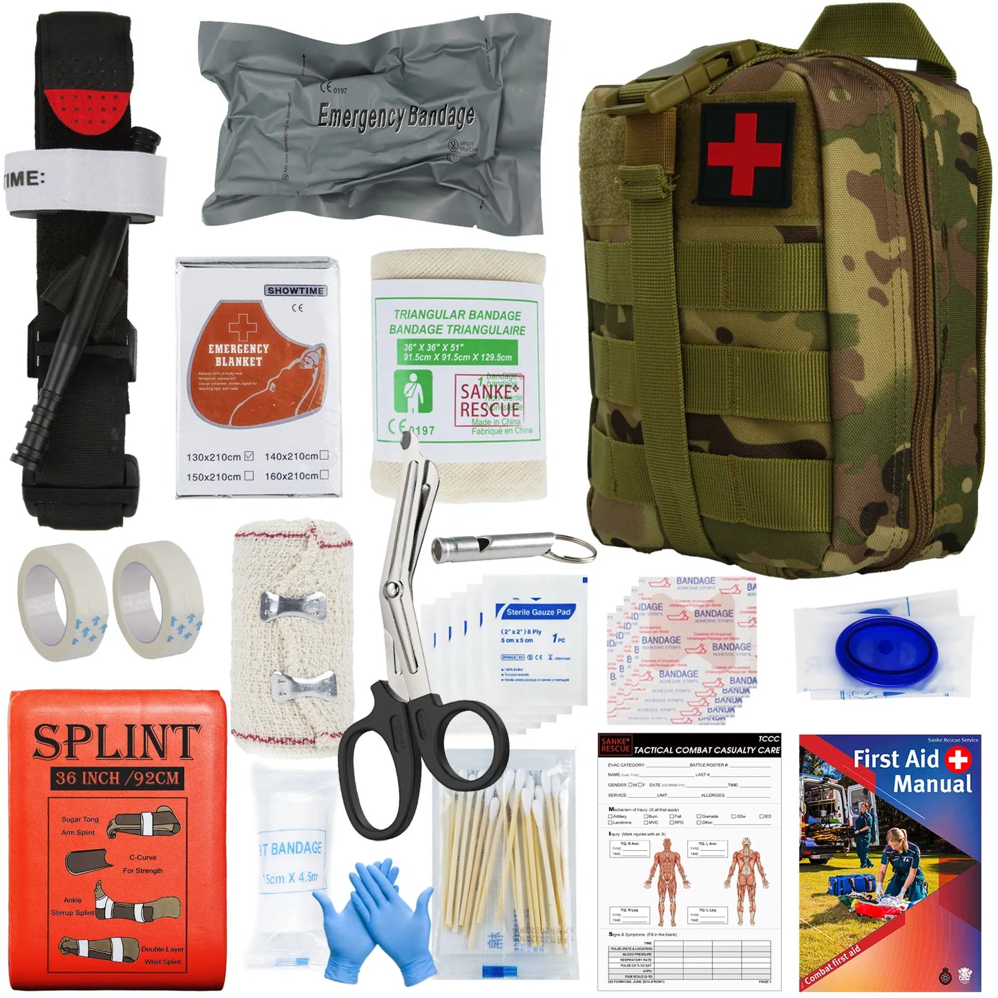 Military IFAK Trauma Survival Kit - Comprehensive Emergency Supplies