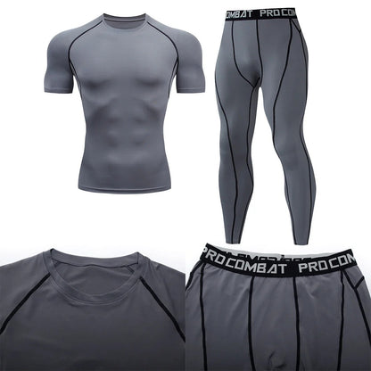 Long sleeve and pants sport compression set - Canadian Life Shop