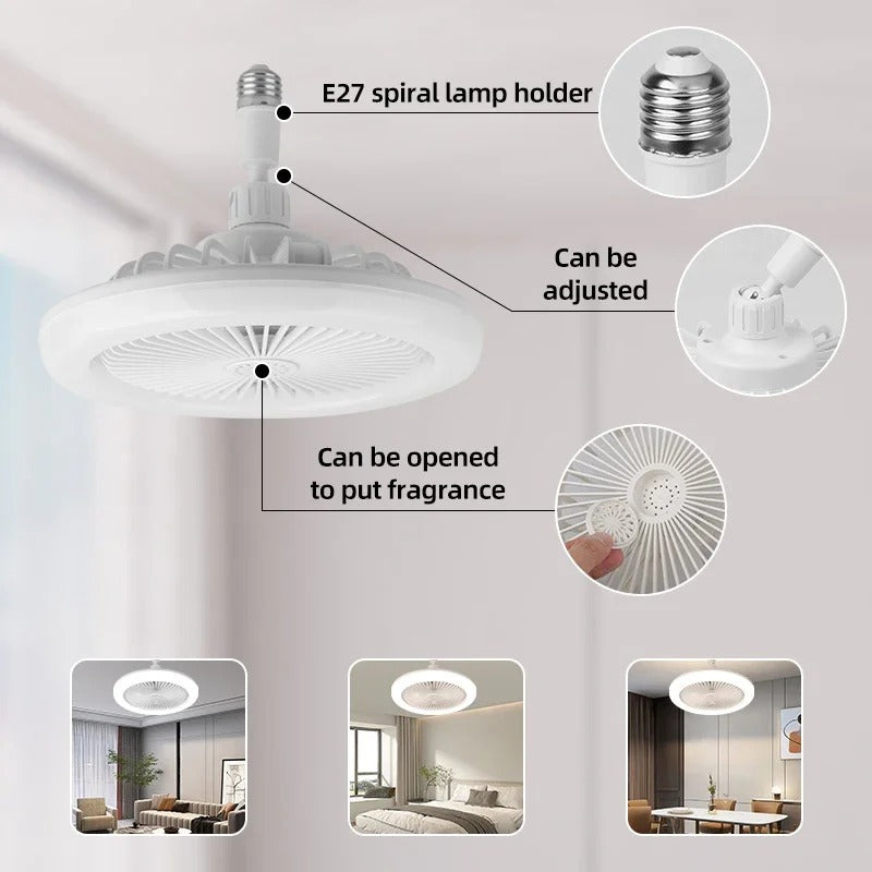 Silent E27 Electric Fan Lamp With Remote - Canadian Life Shop