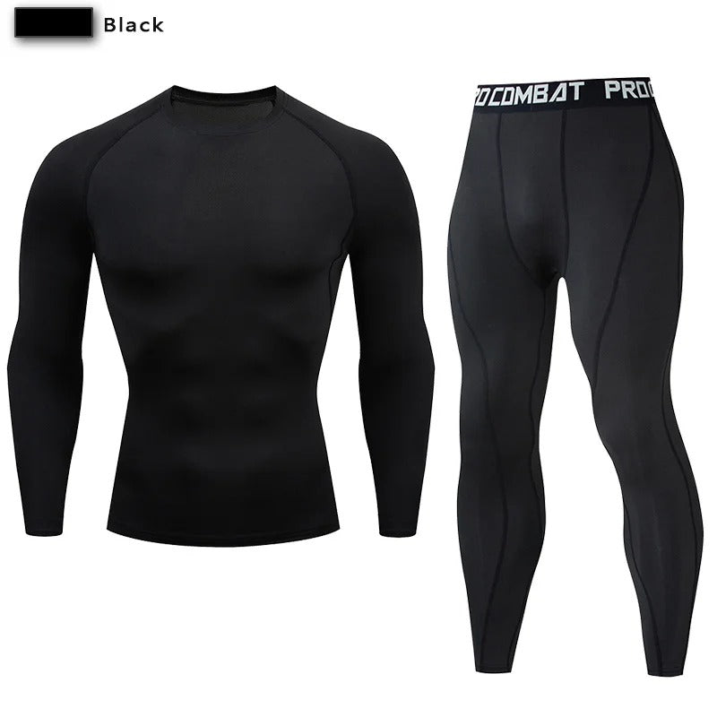 Elevate your entire workout regimen with our black sport compression set. Experience unmatched support, comfort, and style. Get ready to dominate your fitness goals!
