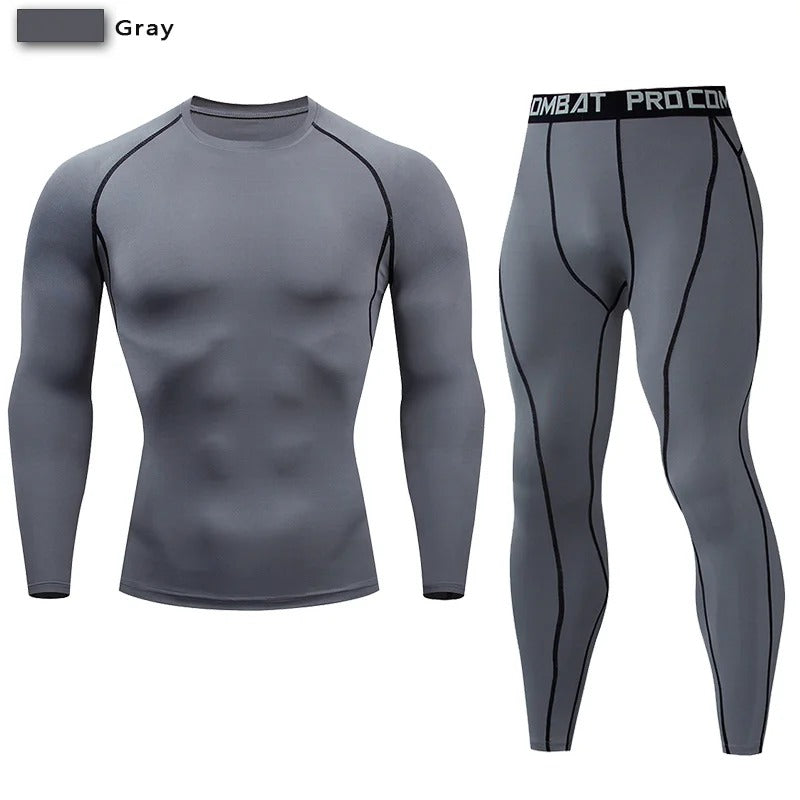 Elevate your entire workout regimen with our gray sport compression set. Experience unmatched support, comfort, and style. Get ready to dominate your fitness goals!