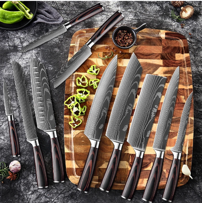 Japanese Damascus Pattern Knives - Canadian Life Shop